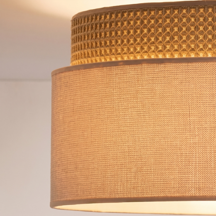 Brilagi - Pendelleuchte mit Kabel PADOVA 1xE27/60W/230V Ø 40 cm beige