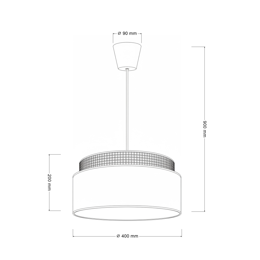 Brilagi - Pendelleuchte mit Kabel PADOVA 1xE27/60W/230V Ø 40 cm beige