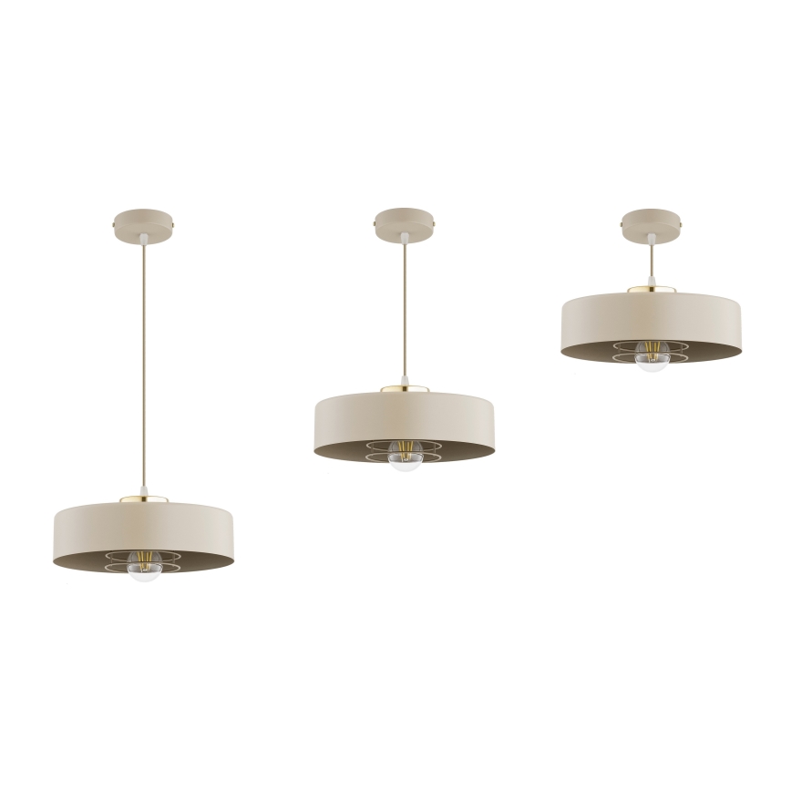 Brilagi - Pendelleuchte mit Kabel SPRING 1xE27/60W/230V Ø 30 cm Beige/Gold