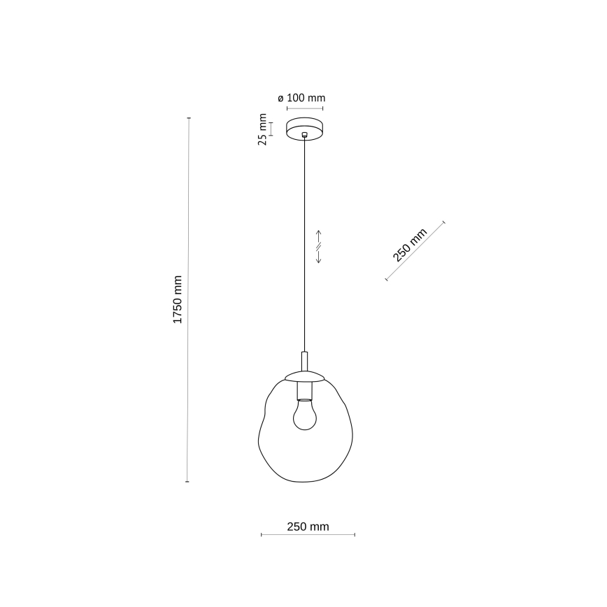 Brilagi - Pendelleuchte mit Kabel VULCANO 1xE27/15W/230V beige/rauchbeige