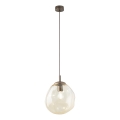Brilagi - Pendelleuchte mit Kabel VULCANO 1xE27/15W/230V braun/rauchiges Beige