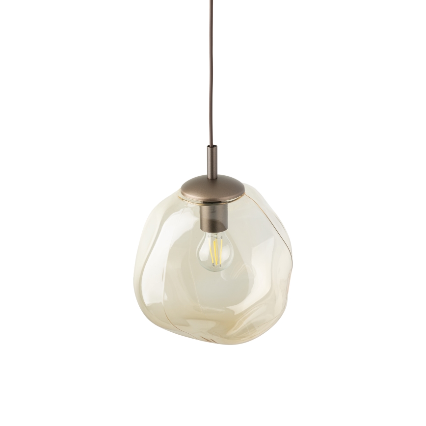 Brilagi - Pendelleuchte mit Kabel VULCANO 1xE27/15W/230V braun/rauchiges Beige