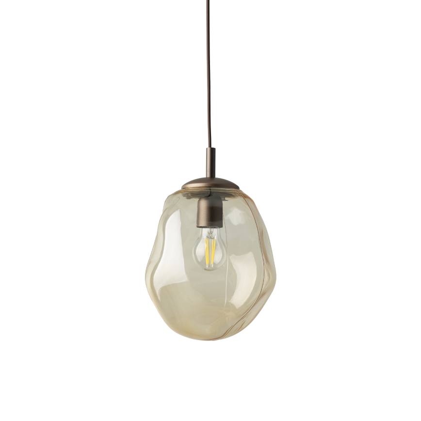 Brilagi - Pendelleuchte mit Kabel VULCANO 1xE27/15W/230V braun/rauchiges Beige
