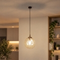 BRILAGI - Pendelleuchte mit Kabel VULCANO 1xE27/15W/230V Ø 25 cm Bronze/rauchiges Beige
