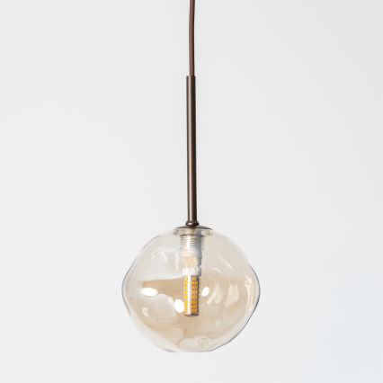 BRILAGI - Pendelleuchte mit Kabel VULCANO 1xG9/8W/230V Ø 15 cm, Bronze/rauchiges Beige