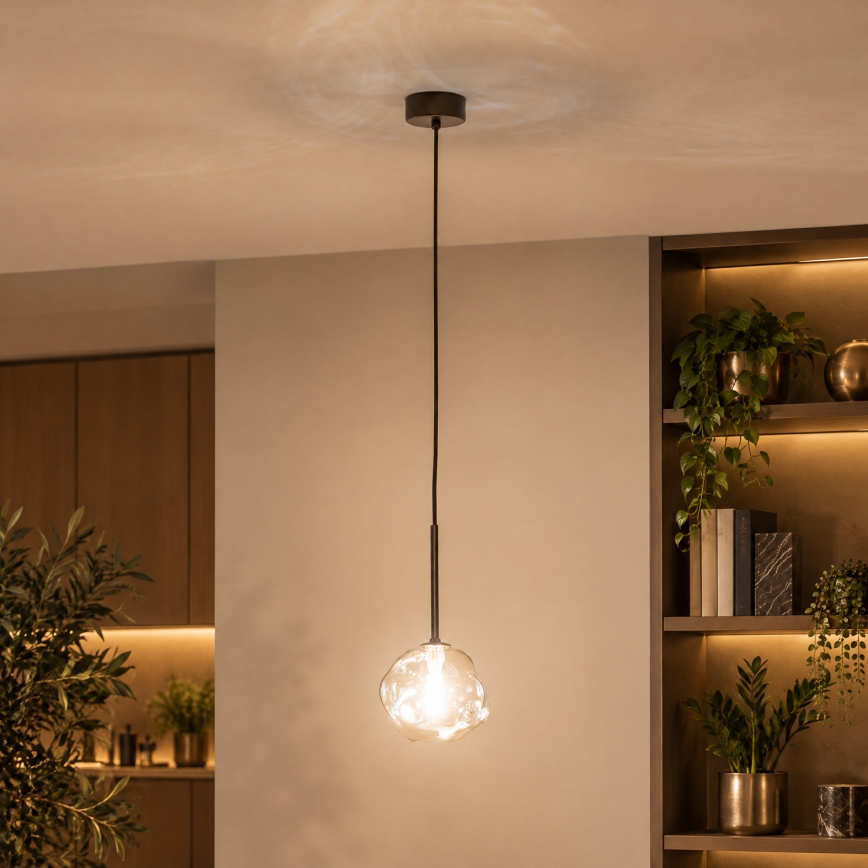 BRILAGI - Pendelleuchte mit Kabel VULCANO 1xG9/8W/230V Ø 15 cm, Bronze/rauchiges Beige