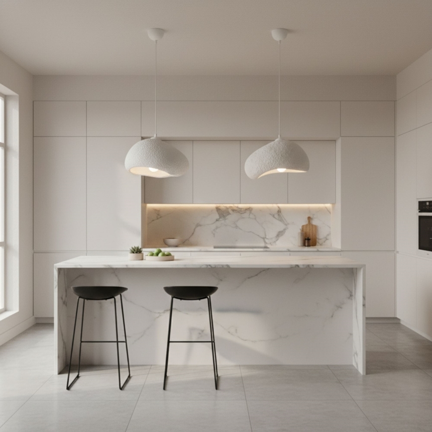 Brilagi - Pendelleuchte mit Kabel WABI SABI 1xE27/40W/230V Ø 32 cm weiß