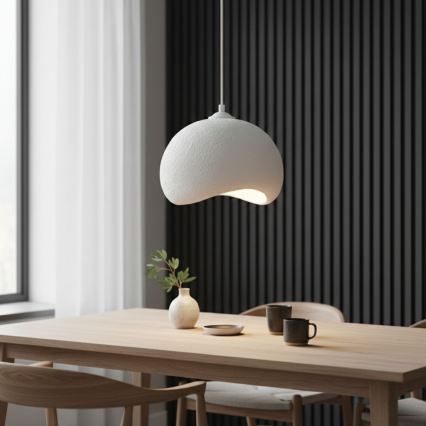 Brilagi - Pendelleuchte mit Kabel WABI SABI 1xE27/40W/230V Ø 34 cm weiß