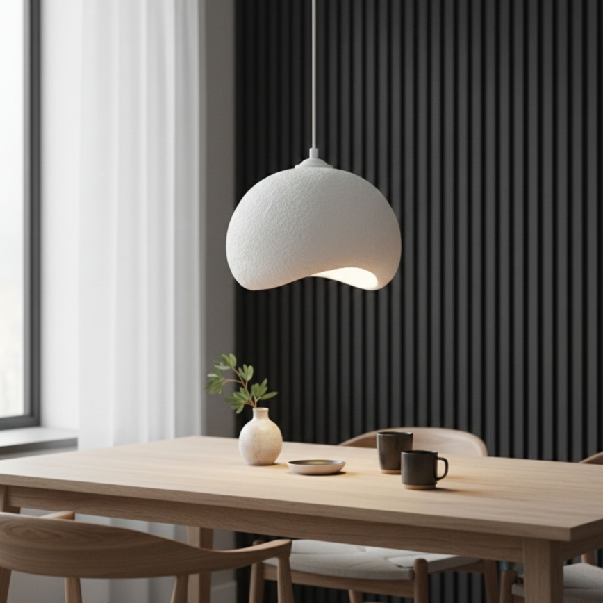 Brilagi - Pendelleuchte mit Kabel WABI SABI 1xE27/40W/230V Ø 34 cm weiß