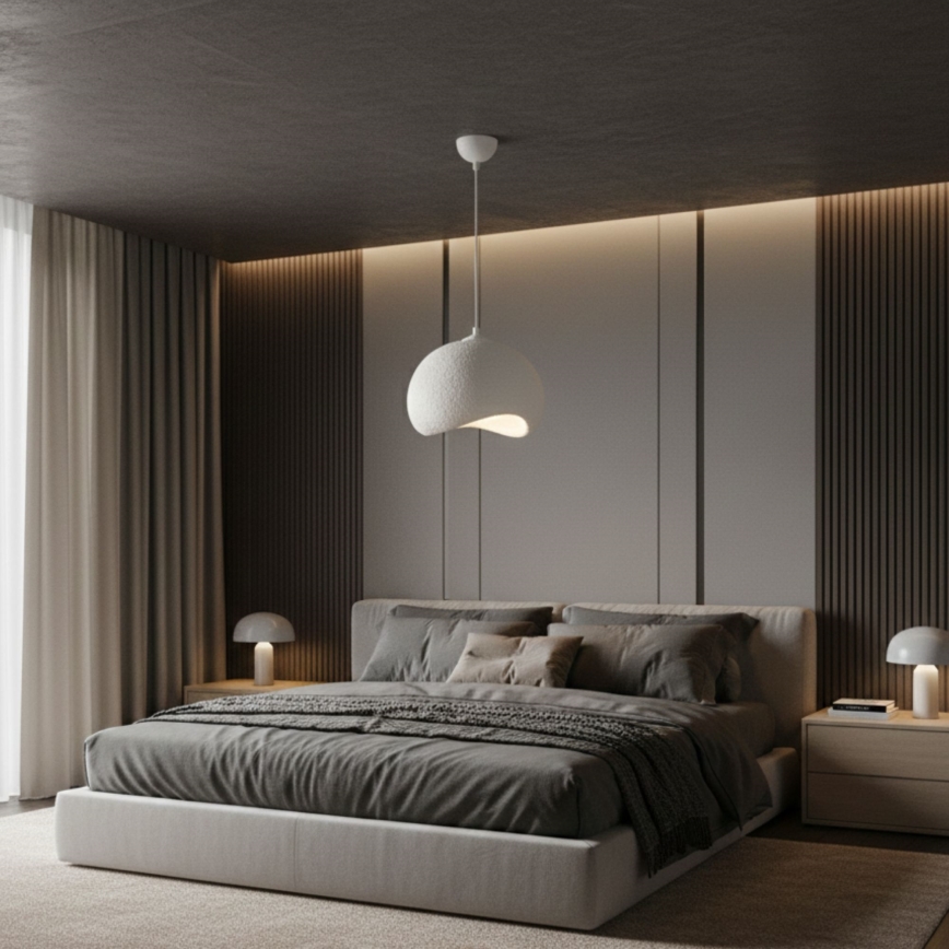 Brilagi - Pendelleuchte mit Kabel WABI SABI 1xE27/40W/230V Ø 34 cm weiß