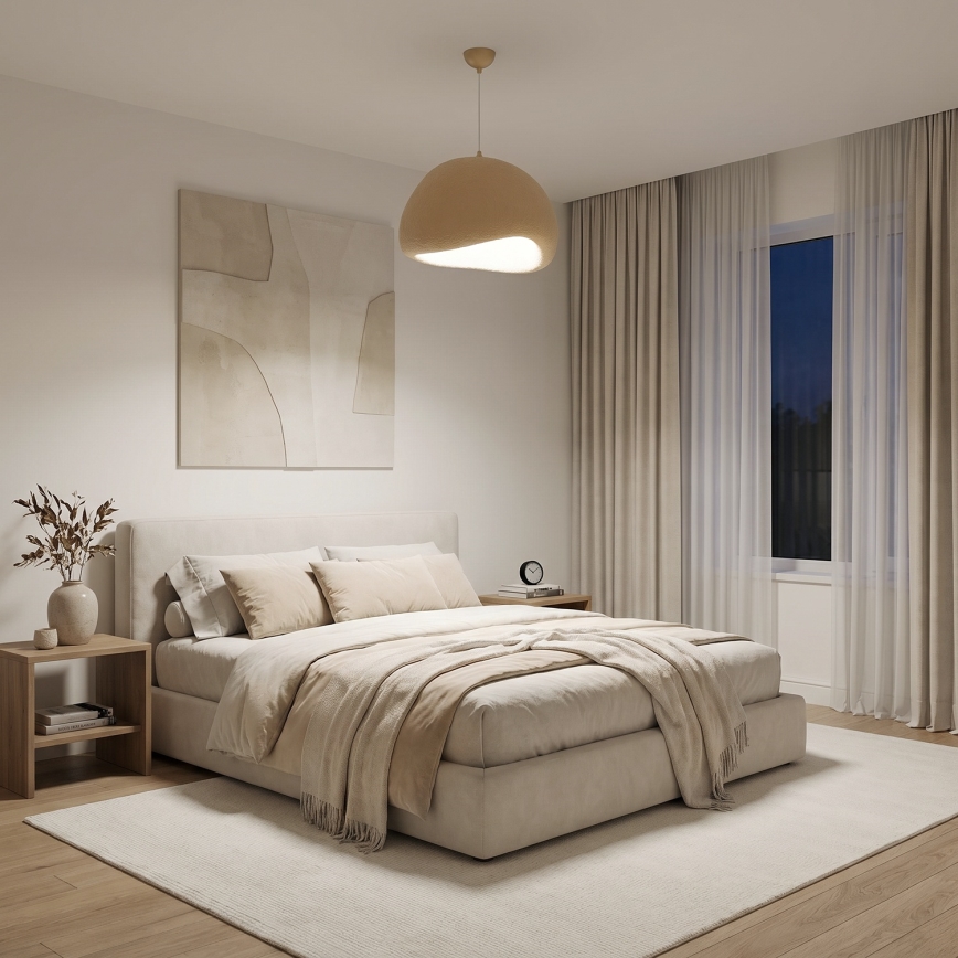 Brilagi - Pendelleuchte mit Kabel WABI SABI 1xE27/40W/230V Ø 50 cm beige