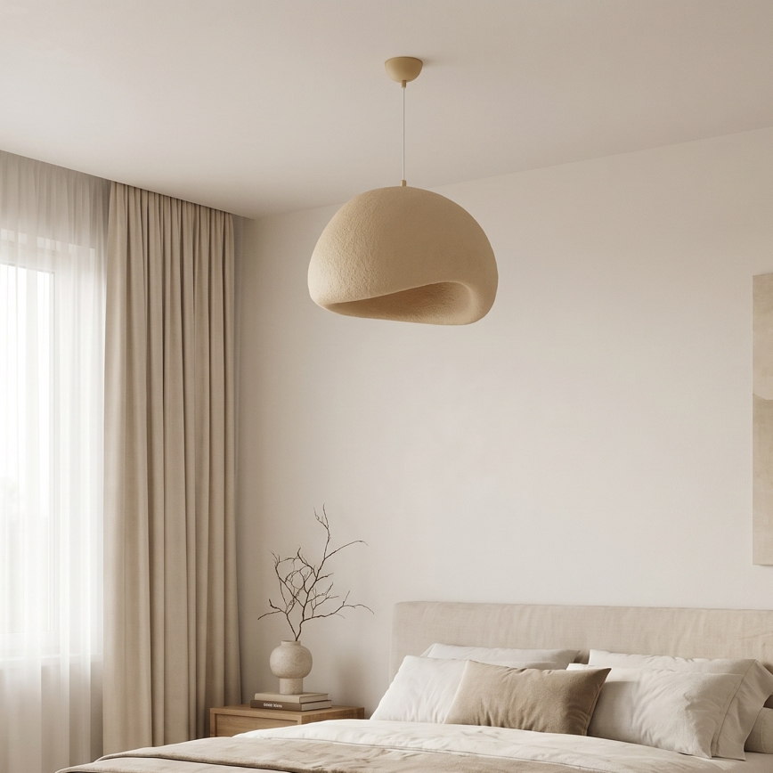 Brilagi - Pendelleuchte mit Kabel WABI SABI 1xE27/40W/230V Ø 50 cm beige