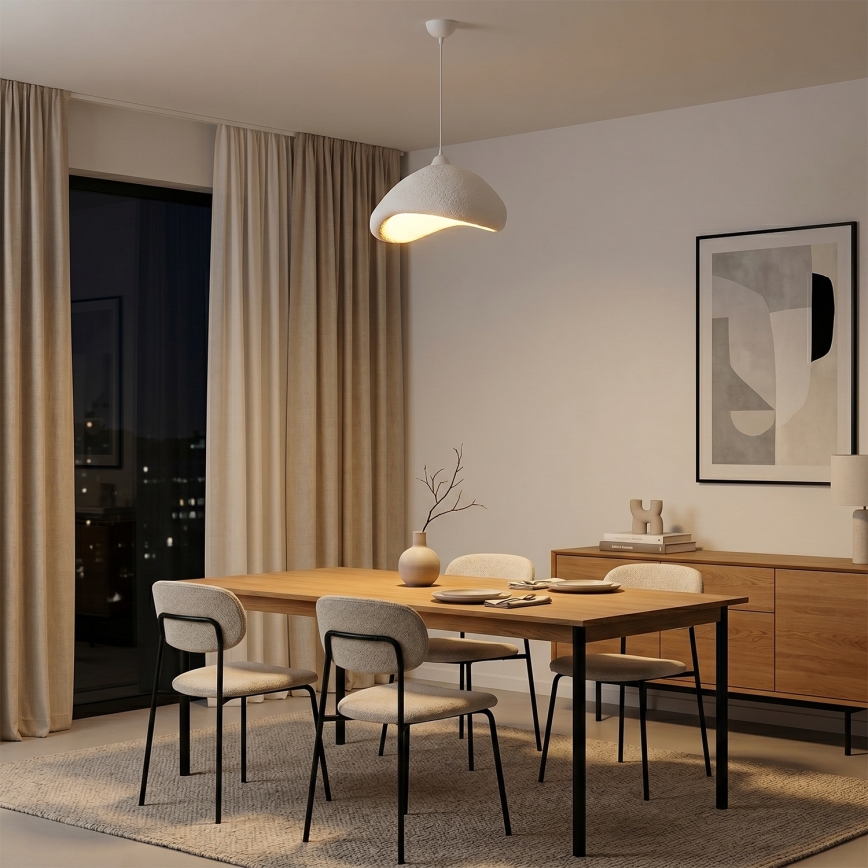 Brilagi - Pendelleuchte mit Kabel WABI SABI 1xE27/40W/230V Ø 52 cm weiß