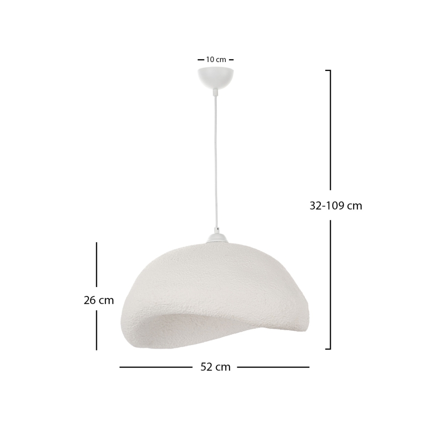 Brilagi - Pendelleuchte mit Kabel WABI SABI 1xE27/40W/230V Ø 52 cm weiß