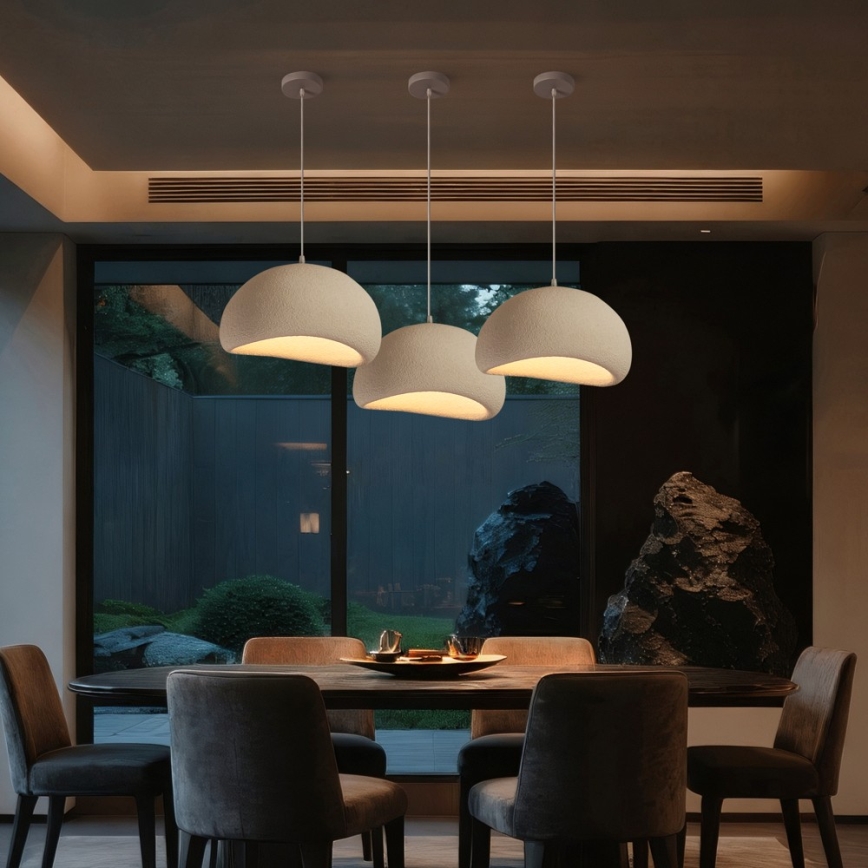BRILAGI - Pendelleuchte mit Kabel WABI SABI 1xE27/60W/230V Ø 40 cm weiß
