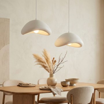 Brilagi - Pendelleuchte mit Kabel WABI SABI 2xE27/40W/230V Ø 74 cm weiß