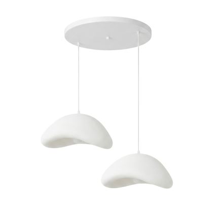 Brilagi - Pendelleuchte mit Kabel WABI SABI 2xE27/40W/230V Ø 74 cm weiß