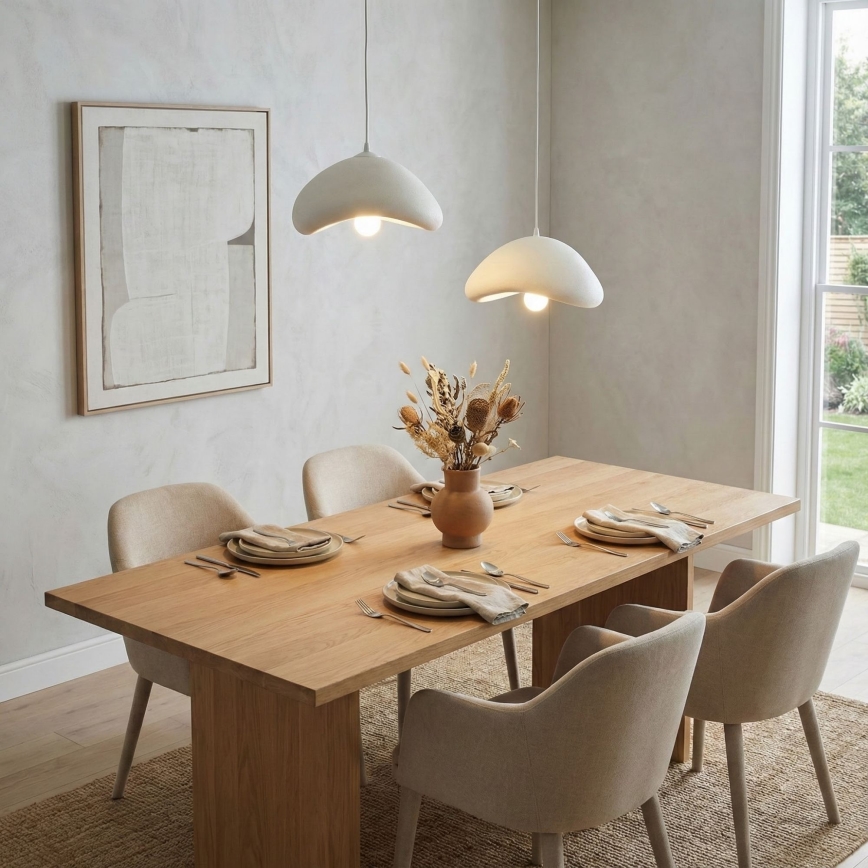 Brilagi - Pendelleuchte mit Kabel WABI SABI 2xE27/40W/230V Ø 74 cm weiß