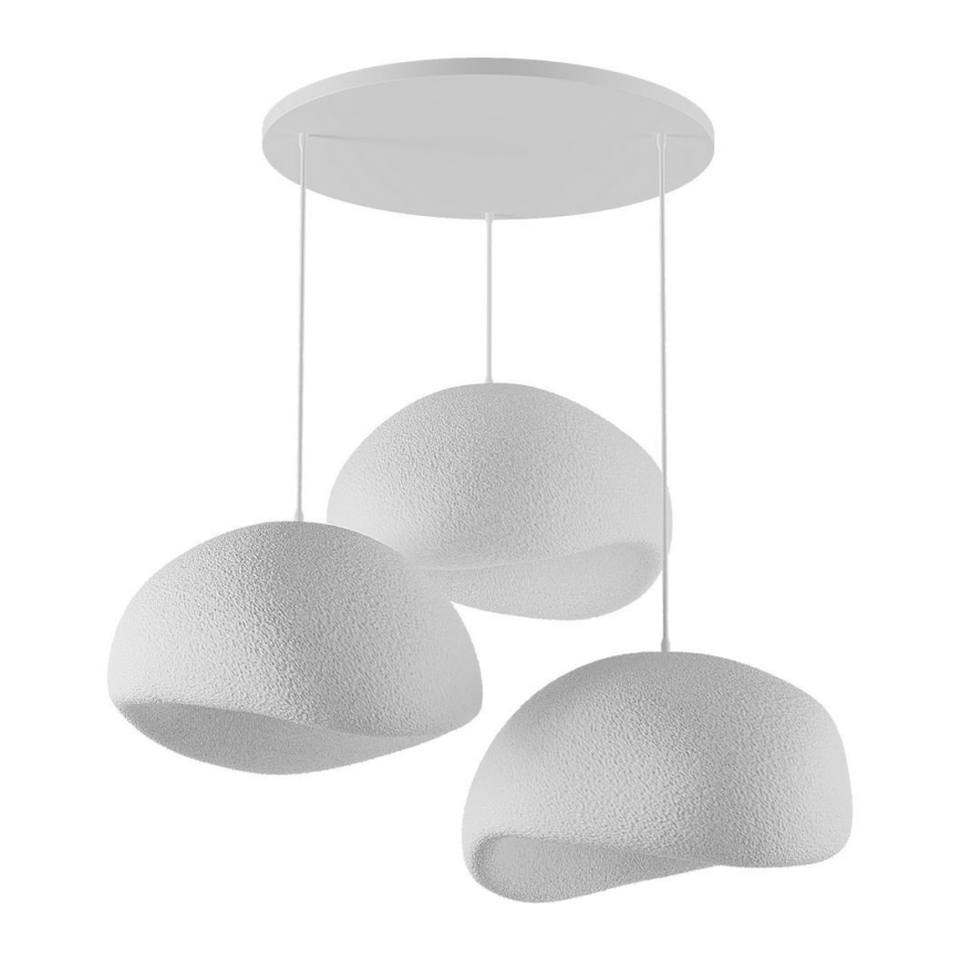 Brilagi - Pendelleuchte mit Kabel WABI SABI 3xE27/40W/230V Ø 60 cm weiß