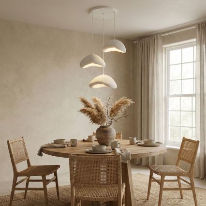 Brilagi - Pendelleuchte mit Kabel WABI SABI 3xE27/40W/230V Ø 82 cm weiß