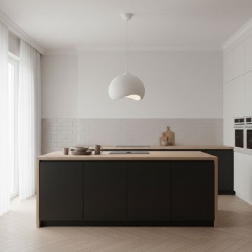 Brilagi - Pendelleuchte mit Kabel YONTU 1xE27/40W/230V Ø 34 cm weiß