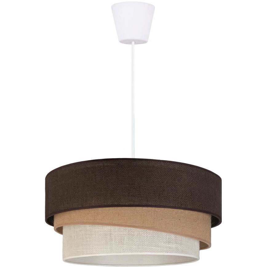 Brilagi - Pendelleuchte mit Kabelabhängung TRIO 1xE27/60W/230V Ø 40 cm braun/beige/weiß