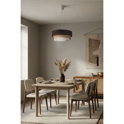 Brilagi - Pendelleuchte mit Kabelabhängung TRIO 1xE27/60W/230V Ø 40 cm braun/beige/weiß