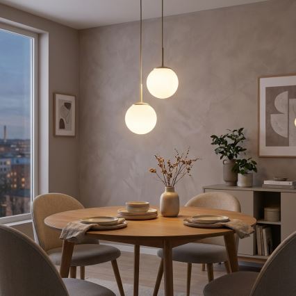 Brilagi - Pendelleuchte mit Kabelaufhängung 2xE27/60W/230V beige/goldfarben