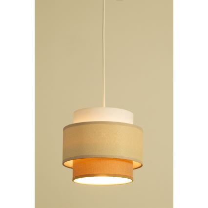 Brilagi - Pendelleuchte mit Kabelaufhängung RESNA 2xE27/60W/230V Ø 30 cm creme/beige