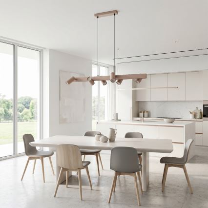 Brilagi - Pendelleuchte mit Kabelaufhängung SELE 6xGU10/30W/230V beige