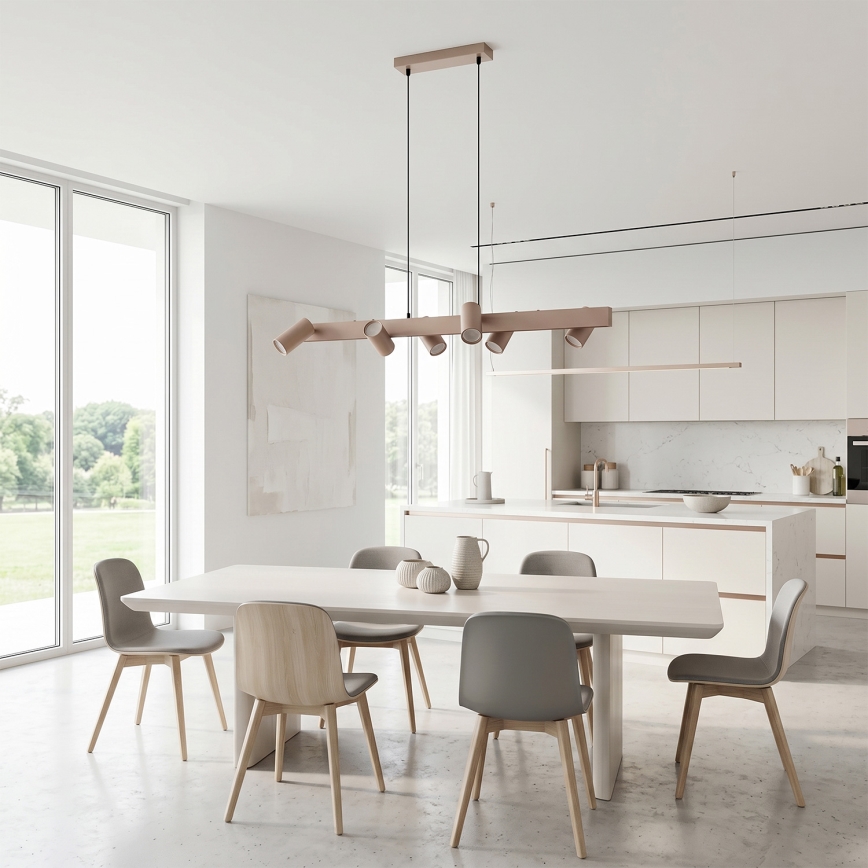 Brilagi - Pendelleuchte mit Kabelaufhängung SELE 6xGU10/30W/230V beige