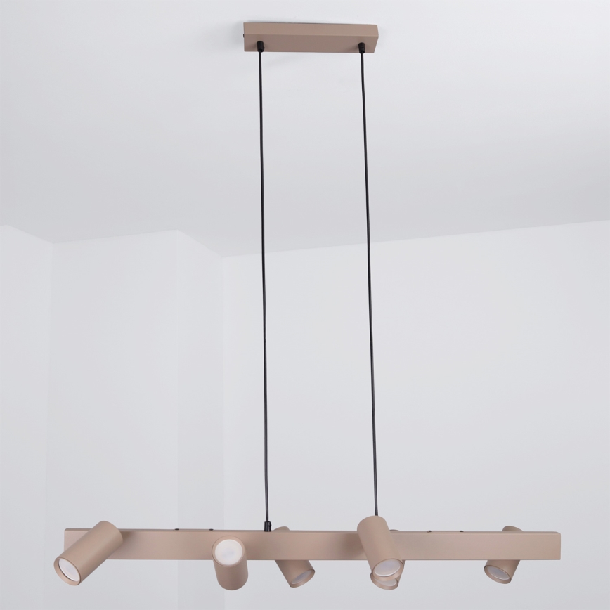 Brilagi - Pendelleuchte mit Kabelaufhängung SELE 6xGU10/30W/230V beige