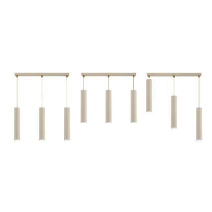 Brilagi - Pendelleuchte mit Kabelaufhängung TUBE 3xGU10/15W/230V beige/gold