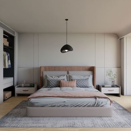 Brilagi - Pendelleuchte mit Kabelaufhängung WABI SABI 1xE27/40W/230V schwarz