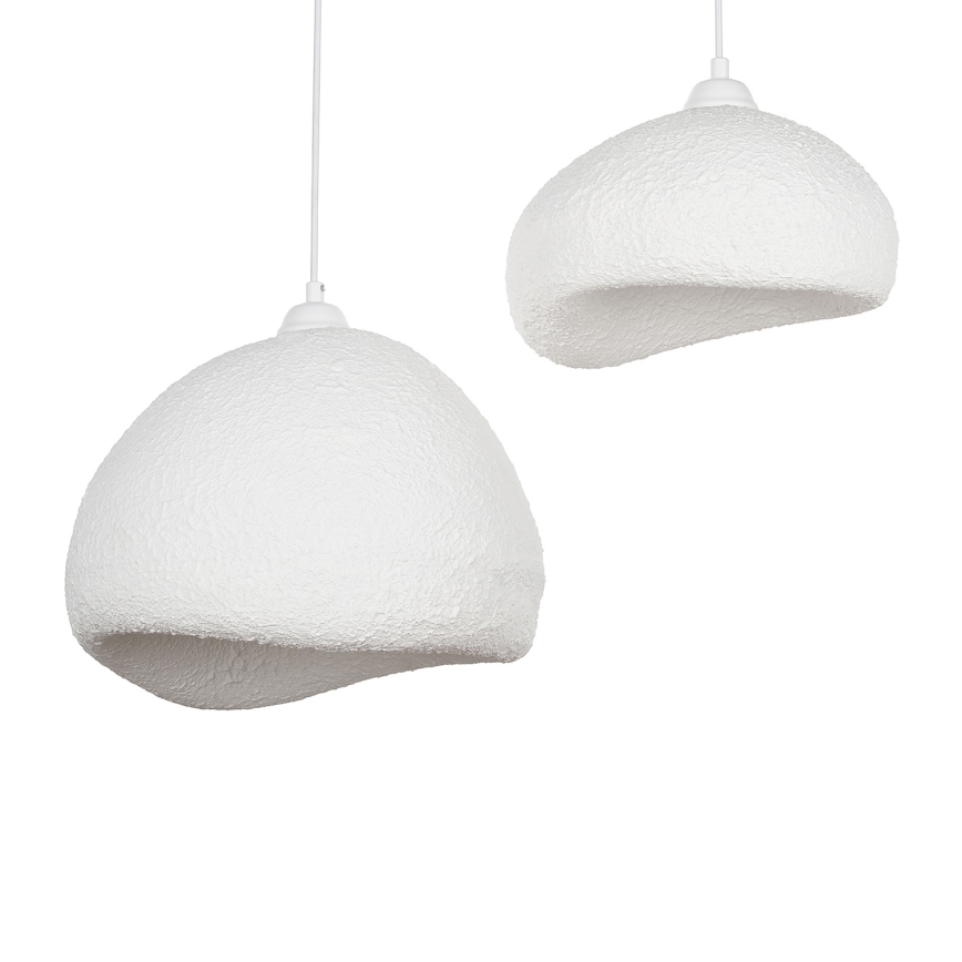 Brilagi - Pendelleuchte mit Kabelaufhängung WABI SABI 2xE27/40W/230V Durchmesser 70 cm weiß