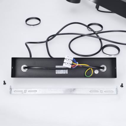 Brilagi - Pendelleuchte mit Seilaufhängung SELE 4xGU10/30W/230V schwarz