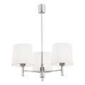 Brilagi - Pendelleuchte mit Stange MONTE 3xE27/15W/230V Creme/glänzender Chrom