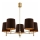 Brilagi - Pendelleuchte mit Stange MONTE 5×E27/60W/230V Braun/Gold