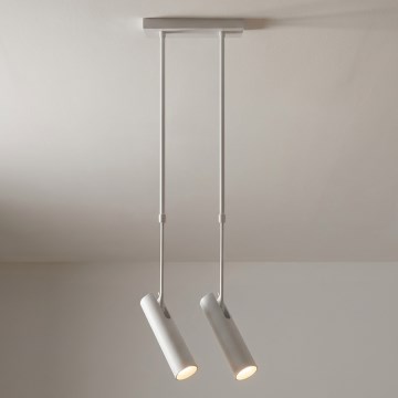 Brilagi - Pendelleuchte mit Stange SELE 2xGU10/30W/230V weiß