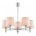 Brilagi - Pendelleuchte MONTE 5xE27/15W/230V beige/glänzender Chrom