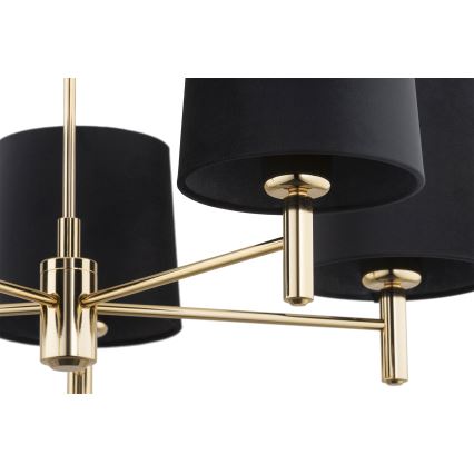 Brilagi - Pendelleuchte MONTE 5xE27/15W/230V schwarz/gold