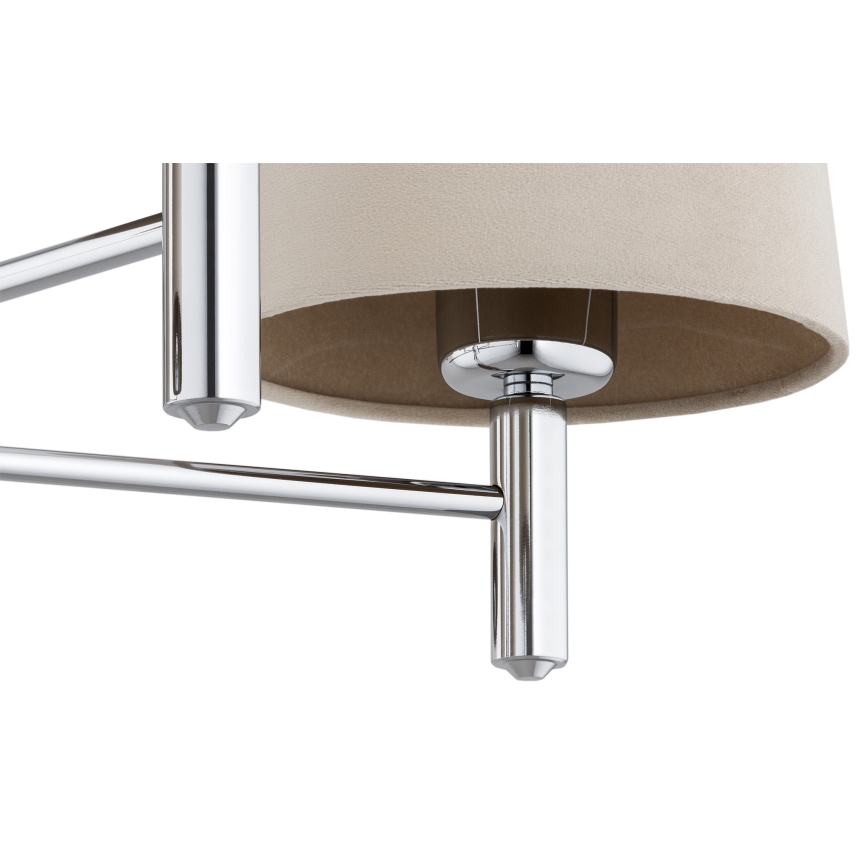 BRILAGI - Pendelleuchte MONTE 5xE27/60W/230V beige/glänzender Chrom