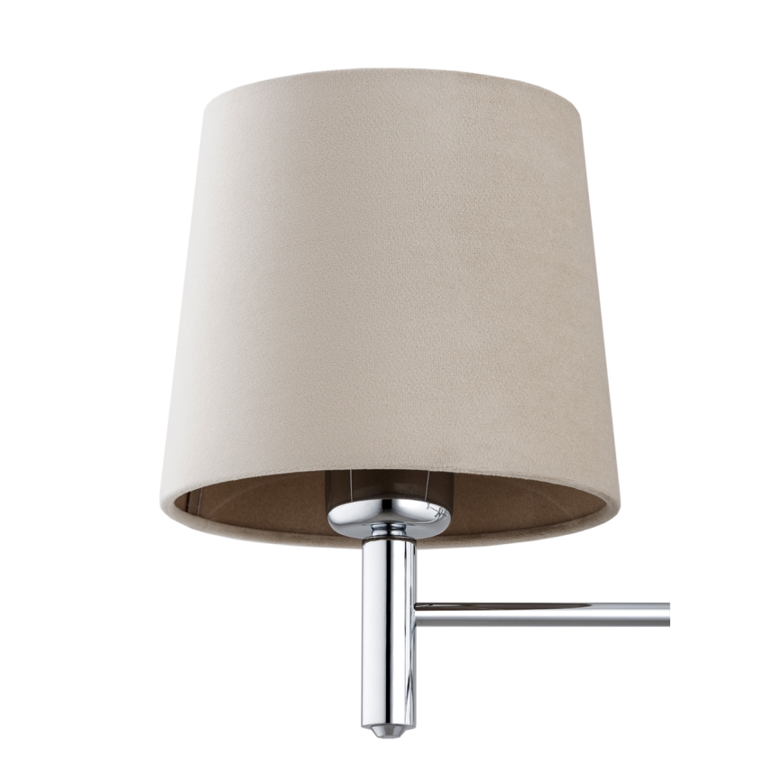BRILAGI - Pendelleuchte MONTE mit Stange 3xE27/60W/230V beige/Glanzchrom