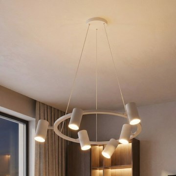 Brilagi - Pendelleuchte SELE mit Kabelaufhängung, 6xGU10/30W/230V, weiß