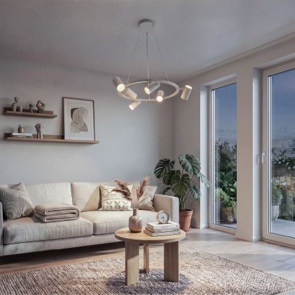 BRILAGI - Pendelleuchte SELE mit Kabelaufhängung, 6xGU10/30W/230V, weiß