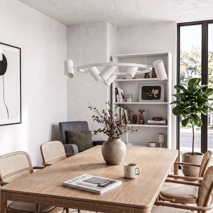 BRILAGI - Pendelleuchte SELE mit Kabelaufhängung, 6xGU10/30W/230V, weiß