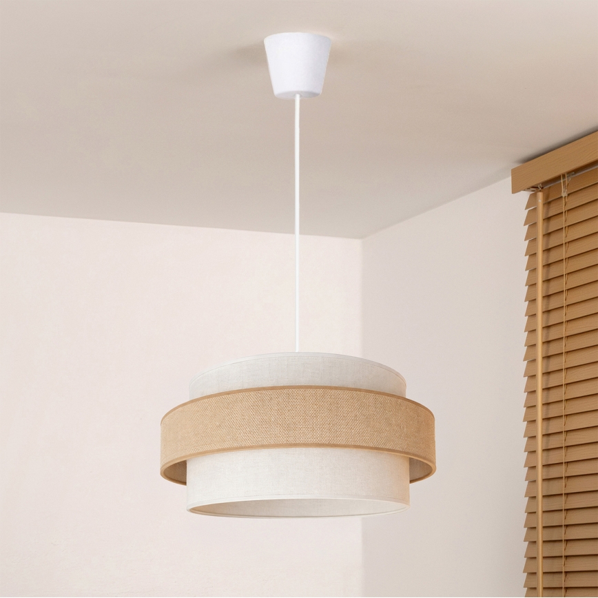 Brilagi - Pendelleuchte SPACE 1xE27/60W/230V Ø 40 cm beige/creme