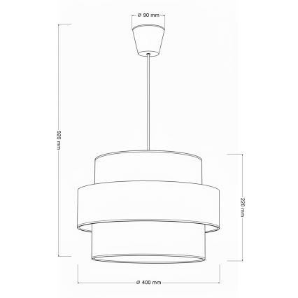 Brilagi - Pendelleuchte SPACE 1xE27/60W/230V Ø 40 cm beige/creme