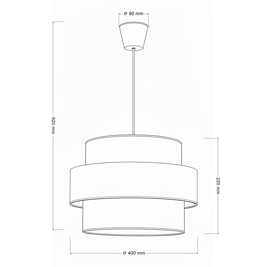 Brilagi - Pendelleuchte SPACE 1xE27/60W/230V Ø 40 cm beige/creme