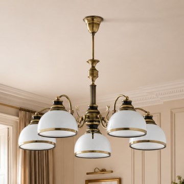 BRILAGI - Pendelleuchte TAURUS 5xE27/15W/230V Ø 70 cm Bronze